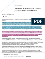 (Artículo de opinión) La ‘derechización’ de México AMLO usa la comunicación como arma contra la democracia - The Washington Post