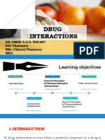 Drug Interactions: DR - Omer A.A.S. Rikaby BSC Pharmacy MSC Clinical Pharmacy Mba