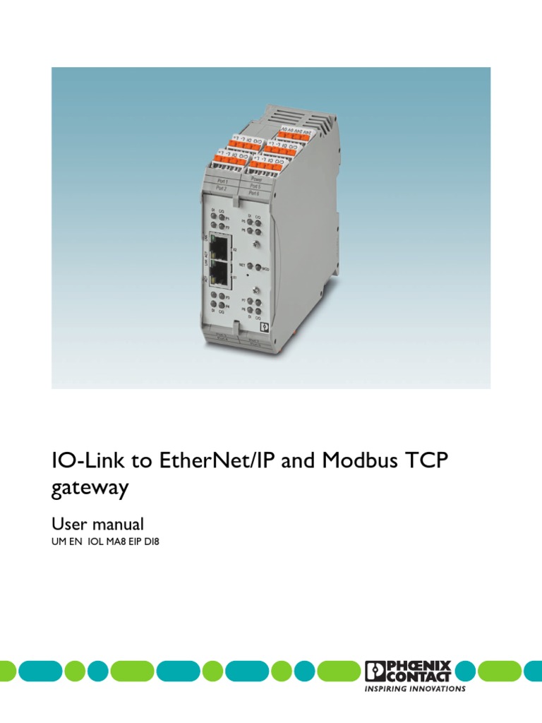 Io-Link To Ethernet/Ip and Modbus TCP Gateway: User Manual | PDF | Ip ...