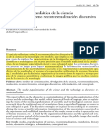 Alcibar La Divulgación Mediática de La Ciencia y La Tecnología Como Recontextualización Discursiva