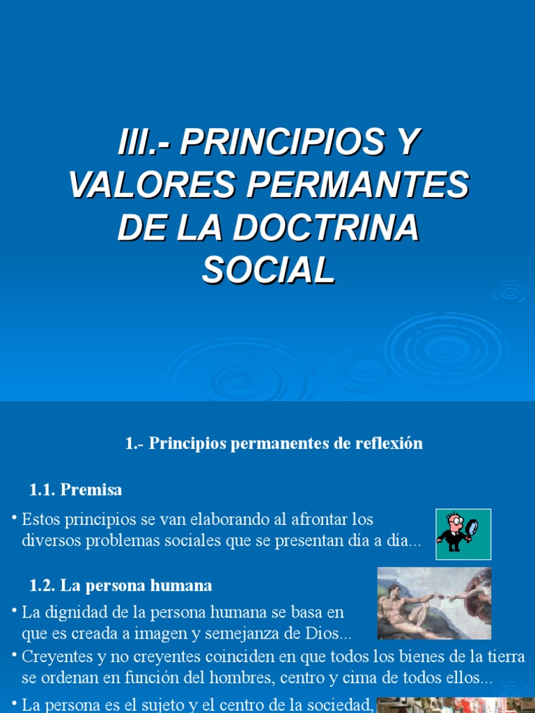 Principios y Valores de la Doctrina Social | PDF | Derechos humanos ...