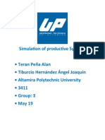 Simulation of Productive Systems - Teran Peña Alan - Tiburcio Hernández Ángel Joaquín - Altamira Polytechnic University - 3411 - Group: 3 - May 19