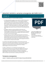 Informe Científico - Variantes Emergentes Del SARS-CoV-2 - Centros para El Control y La Prevención de Enfermedades