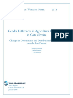 Gender Differences in Agricultural Productivity in Cote DIvoire Changes in Determinants and Distributional Composition Over The Past Decade