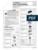 Lu-202Xlm Installation Manual: 1.confirmation Prior To Installation