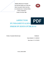 aspectos fundamentales del presupuesto publico