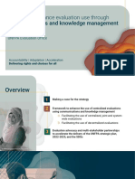 Strategy To Enhance Evaluation Use Through Communications and Knowledge Management 2022-2025