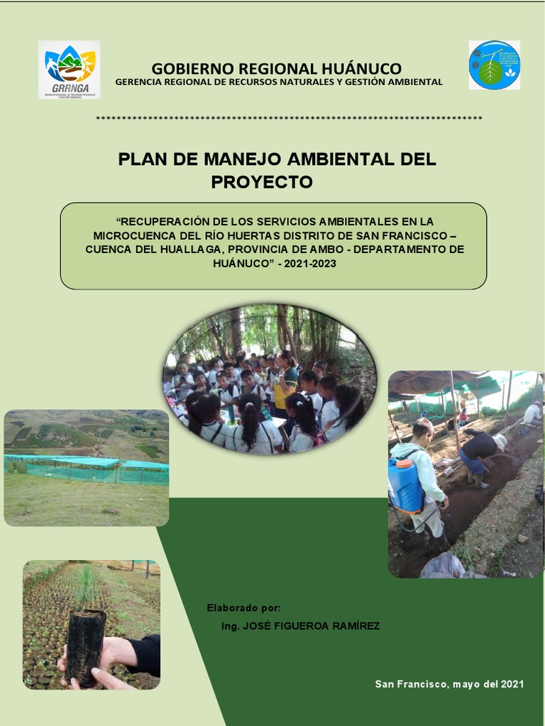 Plan de Manejo Ambiental en Huánuco | PDF | Agua | Entorno natural