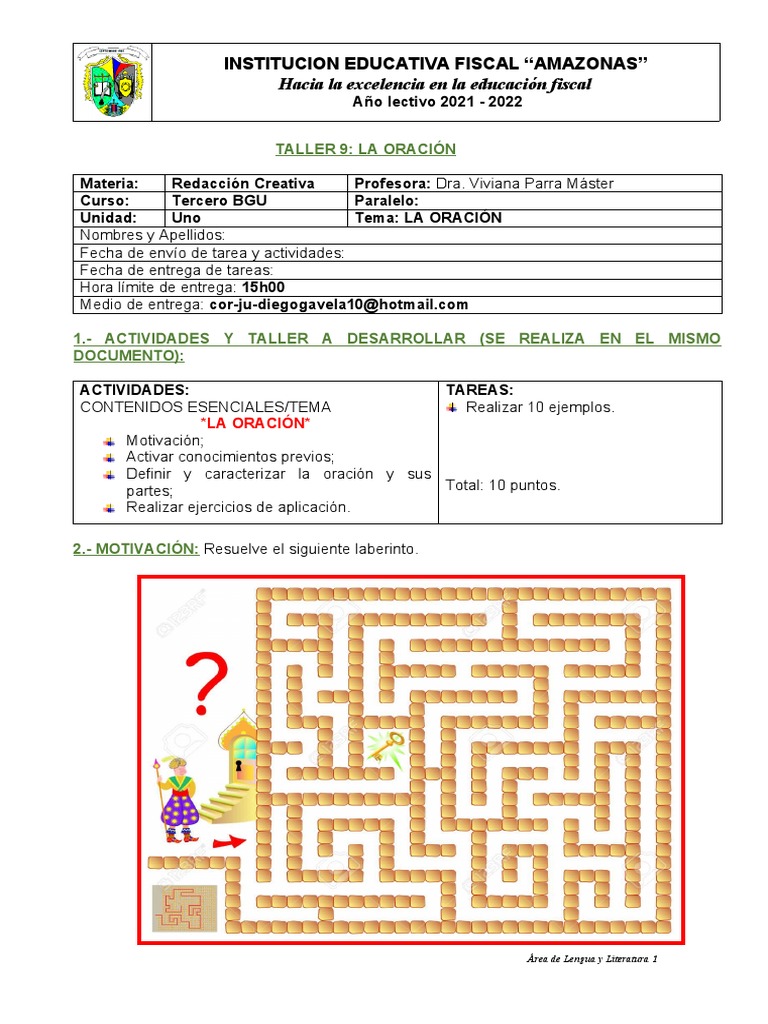Taller 9 | PDF | Crecimiento personal y profesional | Artes del ...