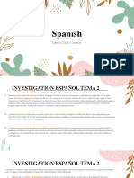 Investigation Spanish Tema 3.1