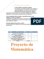 Matemática - Proyecto Interdisciplinario