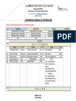 Cronograma de Semana de Integracion - 04 Al 08 de Julio