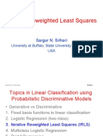 Iterative Reweighted Least Squares: Sargur N. Srihari