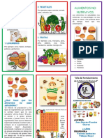 Alimentos nutritivos vs no nutritivos