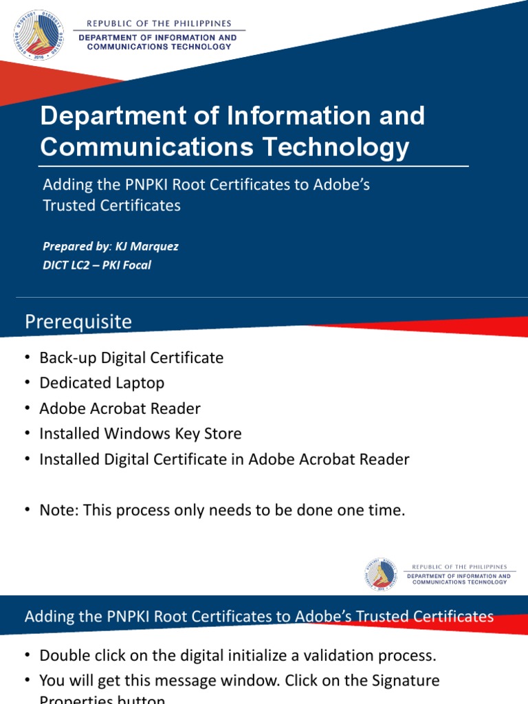 Add PNPKI Certificates to Adobe Reader | PDF | Public Key Certificate ...