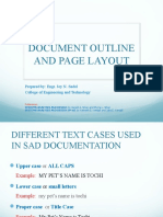 SAD - Lecture 03 - DOCUMENT OUTLINE AND PAGE FORMATTING