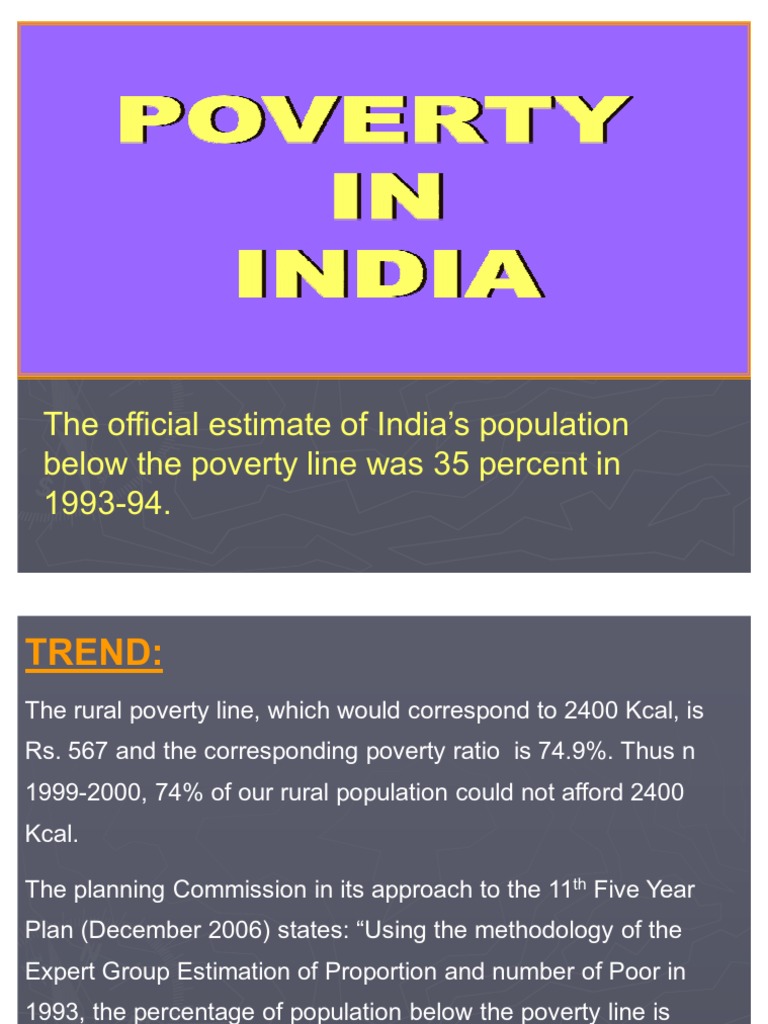 Magnitude of Poverty in India | PDF
