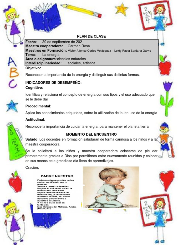 Plan de Clase Preescolar | PDF | Felicidad