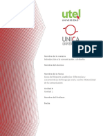 Sem 2 Diferencias y Características Del Lenguaje Oral y Escrito