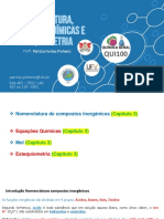 Nomenclatura, reações químicas e estequiometria