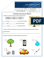 Atividade Avaliativa de Ciências
