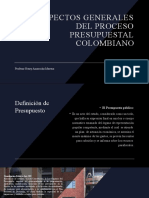 Aspectos Generales Del Proceso Presupuestal Colombiano