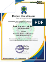 Piagam Admin Terbaik Guru Mifal