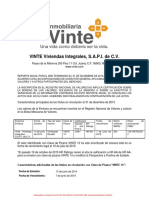 Vinte Viviendas Integrales Reporte Anual 2015