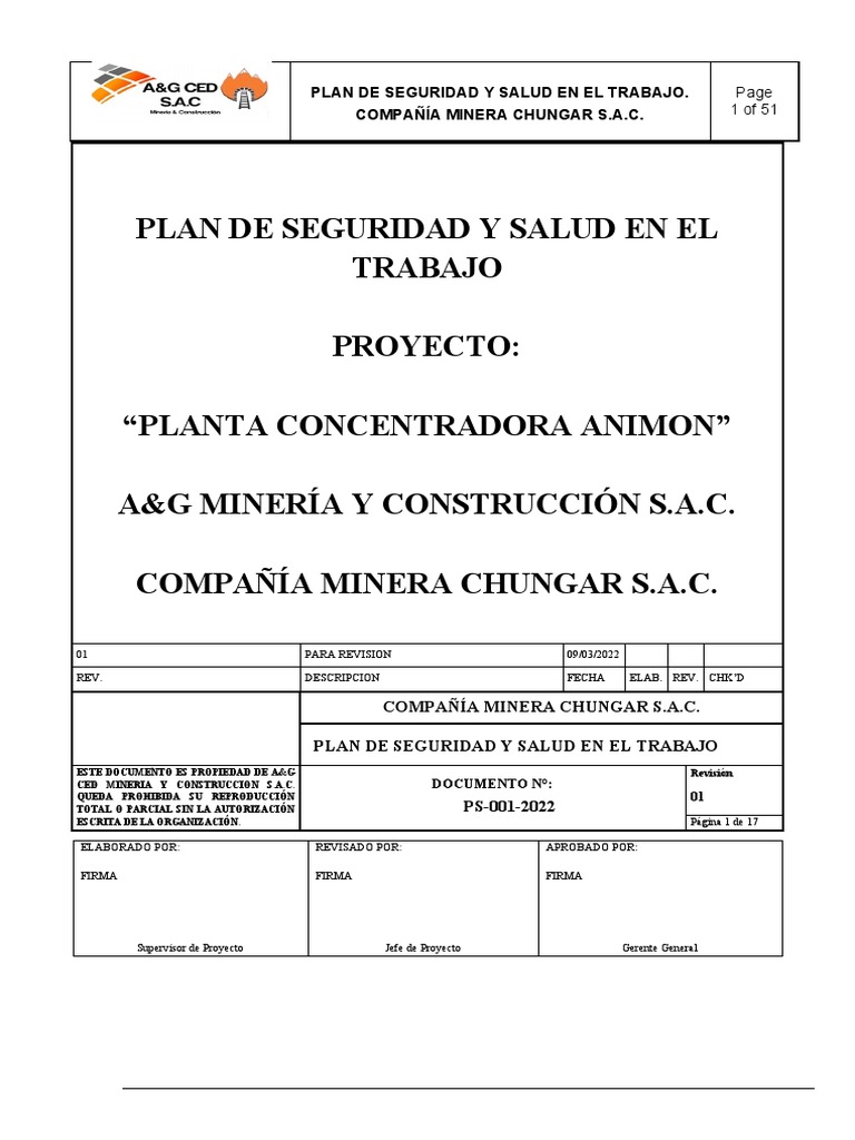 Plan de Seguridad Integral Chungar - Animon | PDF | Valores | Seguridad ...