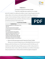 Assignment 9: Focus Revision Checklist Checklist Items Answer