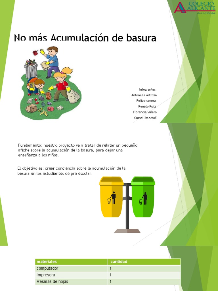 No Mas Acumulación de Basura 2 Medio E | PDF | Residuos
