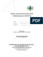 SOP Pemeliharaan Printer