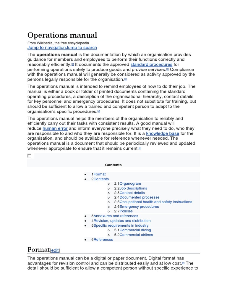 Operations Manual | PDF | Business