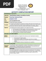 Activity Completion Report: School Head, Teachers and Parents