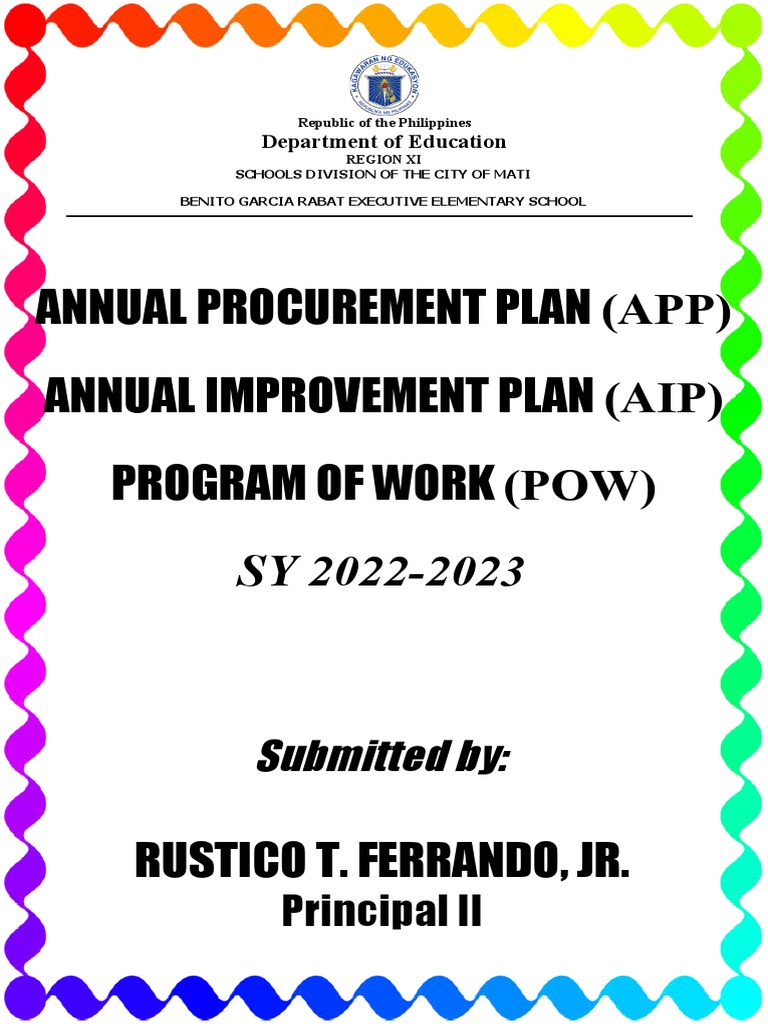 Annual Plans for Benito Garcia Rabat School | PDF