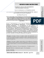 El Desistimiento en El Procedimiento Disciplinario Policial - Autor José María Pacori Cari