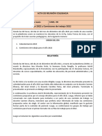 Acta reunión colegio calendarización comisiones