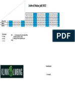 Jadwal Kibi JULI 2022