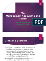Psa: Management Accounting and Control: Budgeting in The Public Sector