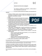 Elaboración Del Informe de La Investigación