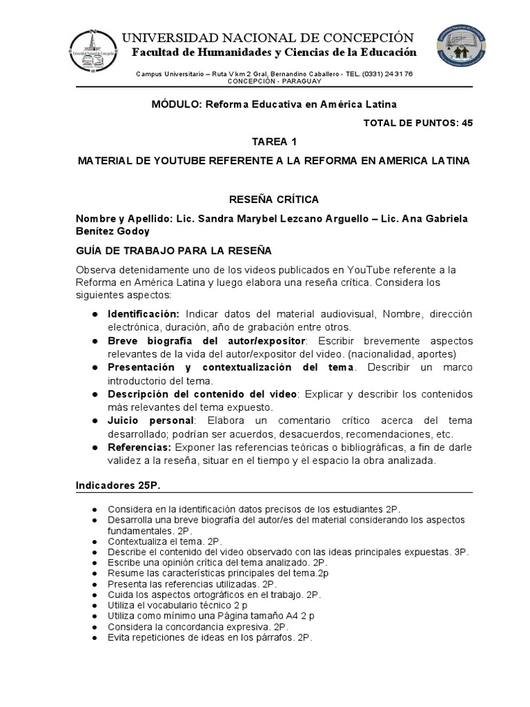 Modulo Reforma Educativa | PDF | Aprendizaje | Paraguay
