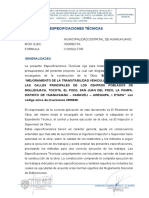 Especificaciones Tecnicas Generales I