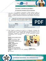 Mesero o El Cliente Clasificando Las Expresiones Del Recuadro en La Columna Correcta