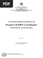 Project Learn Accomplishment Report