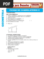 Fichas de Cuadrilateros II para Tercero de Secundaria