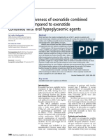 Cost and Effectiveness of Exenatide Combined With Insulin, Compared To Exenatide Combined With Oral Hypoglycaemic Agents