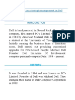 Case Study On: Strategic Management On Dell: History