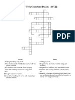 English Week Crossword Puzzle 140722