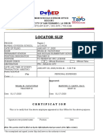 Locator Slip: La Union Schools Division Office Region I 2500, City of San Fernando, La Union