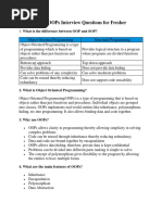 Basic Oops Interview Questions For Fresher: 2. What Is Object Oriented Programming?